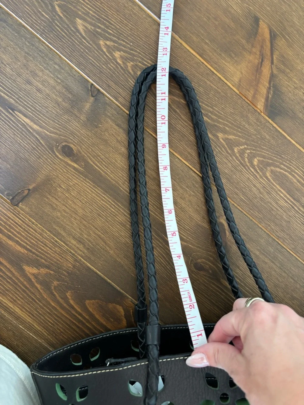 Preston & York Straw Tote Bag Genuine Leather Braided Handle Resort Summer Purse - Picture 13 of 16